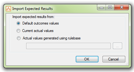 Import Expected Results Dialog in Policy Modeling